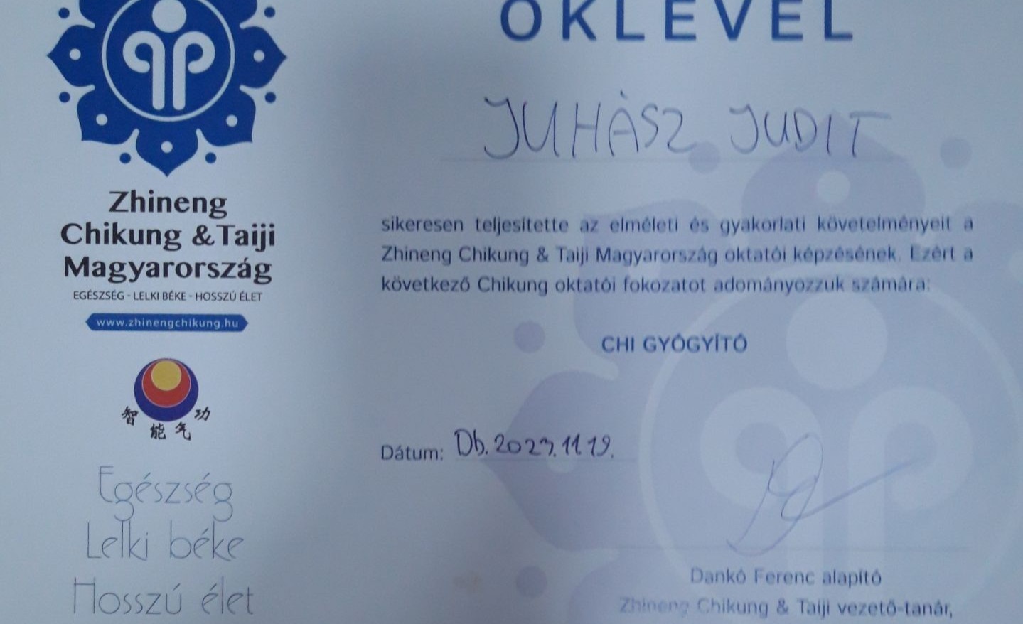 Chi gyógyító 202311